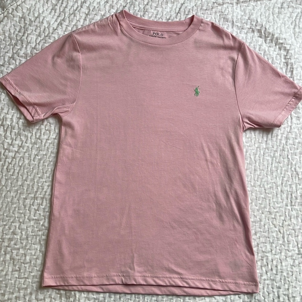 Cotton jersey crewneck tee, Garden Pink, polo tee